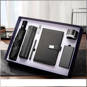 Artículos de Regalo Promocionales de Lujo, Set de Regalo de Cuaderno, Agenda Magnética de Cuero Sintético Negro para Oficina, Diario A5 con Caja - Product Image 1