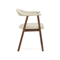 Chaises de salle à manger rétro nordiques en promotion avec accoudoirs, chaises modernes personnalisées en bois massif et caoutchouc pour la maison, le café et le restaurant