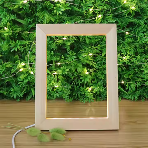Combinaison parfaite de cadre <span class=keywords><strong>photo</strong></span> en bois naturel avec éclairage veilleuses pour améliorer les photos et les beaux souvenirs touchants - Product Image 4