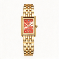 Montre pour femme à cadran carré en moissanite, marque privée, logo personnalisé OEM, montre-bracelet pour boutique de bijoux, vente en gros en ligne