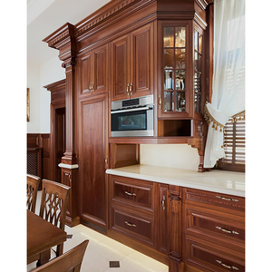 Meubles Kejia, armoires de cuisine américaines de style shaker, armoires de cuisine modernes en bois massif, bois naturel, accessoires - Product Image 5