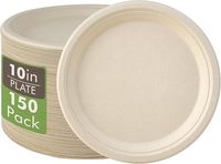 Barquette alimentaire jetable 100 % biodégradable et compostable en bagasse, assiette en papier de canne à sucre, contenants à emporter