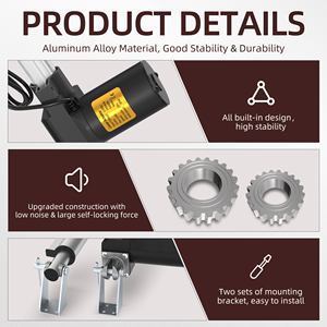 มอเตอร์กระตุ้นเชิงเส้นแบบกันน้ำ 12v IP54 แรงขับ 6000 นิวตัน ระยะชัก 4 นิ้ว ความเร็ว 4 มม./วินาที ได้รับการรับรองมาตรฐาน Rohs และ CE สำหรับระบบอัตโนมัติในบ้านและรถบ้าน - Product Image 3