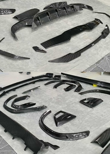 Runde en Stock, actualización de Aule Surround para 20-23 BMW X6M, fibra de carbono, labio frontal, ventilación de aire, arco de rueda, falda lateral, ajuste de ala superior trasera - Product Image 6