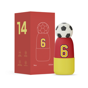 Bouteille isotherme Hong Ling 400 ml pour enfants, motif <span class=keywords><strong>ballon</strong></span> <span class=keywords><strong>de</strong></span> football, double paroi sous vide, sans BPA, pour l'école et les activités <span class=keywords><strong>de</strong></span> plein air - Product Image 1