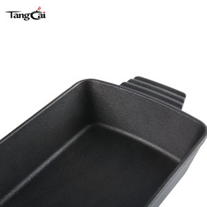 <span class=keywords><strong>Plat</strong></span> à lasagna <span class=keywords><strong>rectangulaire</strong></span> en fonte pré-culottée pour extérieur et intérieur, avec poignées, pour <span class=keywords><strong>gratin</strong></span> et casseroles, noir - Product Image 6