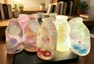 Glowing <b>Mini</b> <b>Bottle</b> Squishy Stress Relief Squeeze Toy-TPR Material Unisex Ages 5+ Years - Product Image 3