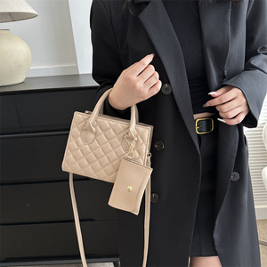 IStapromo Gifts Luxury Embroidery Rhombus PU Leather Shoulder Bags Female Pure Color Cross Bags Fashion Girls' <b>Handbag</b> - Product Image 5