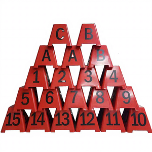 Segnalatore per Salto Ostacoli Equestri in Nylon Bianco/<span class=keywords><strong>Rosso</strong></span> con Logo Personalizzato - Product Image 1
