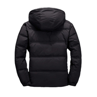 Veste parka d'hiver décontractée pour homme en duvet de canard blanc, couleur unie, à capuche, matelassée, fermeture éclair, grandes tailles, manteau chaud et épais pour l'extérieur
