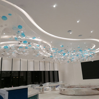 Lustre en cristal LED personnalisé de style magnifique et luxueux pour la décoration du hall d'hôtel et du restaurant