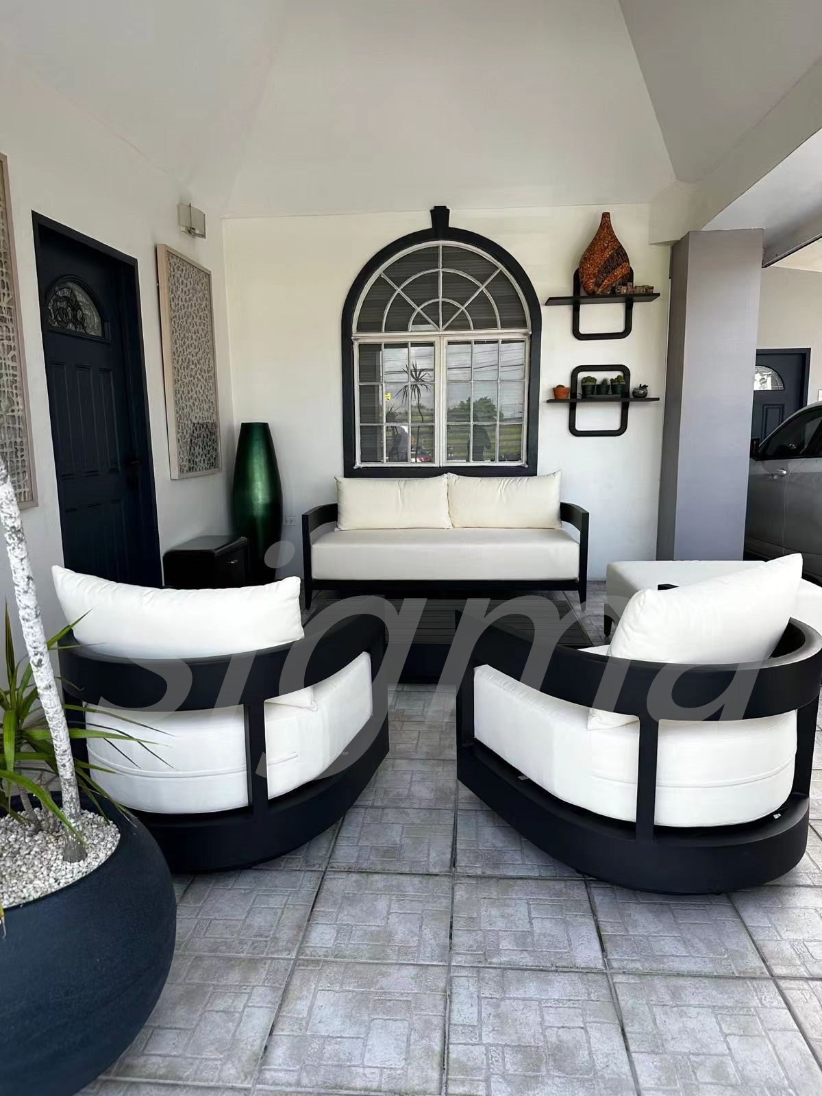 New Design Patio Outdoor Furniture All Weather Aluminum Outdoor Garden Sofa