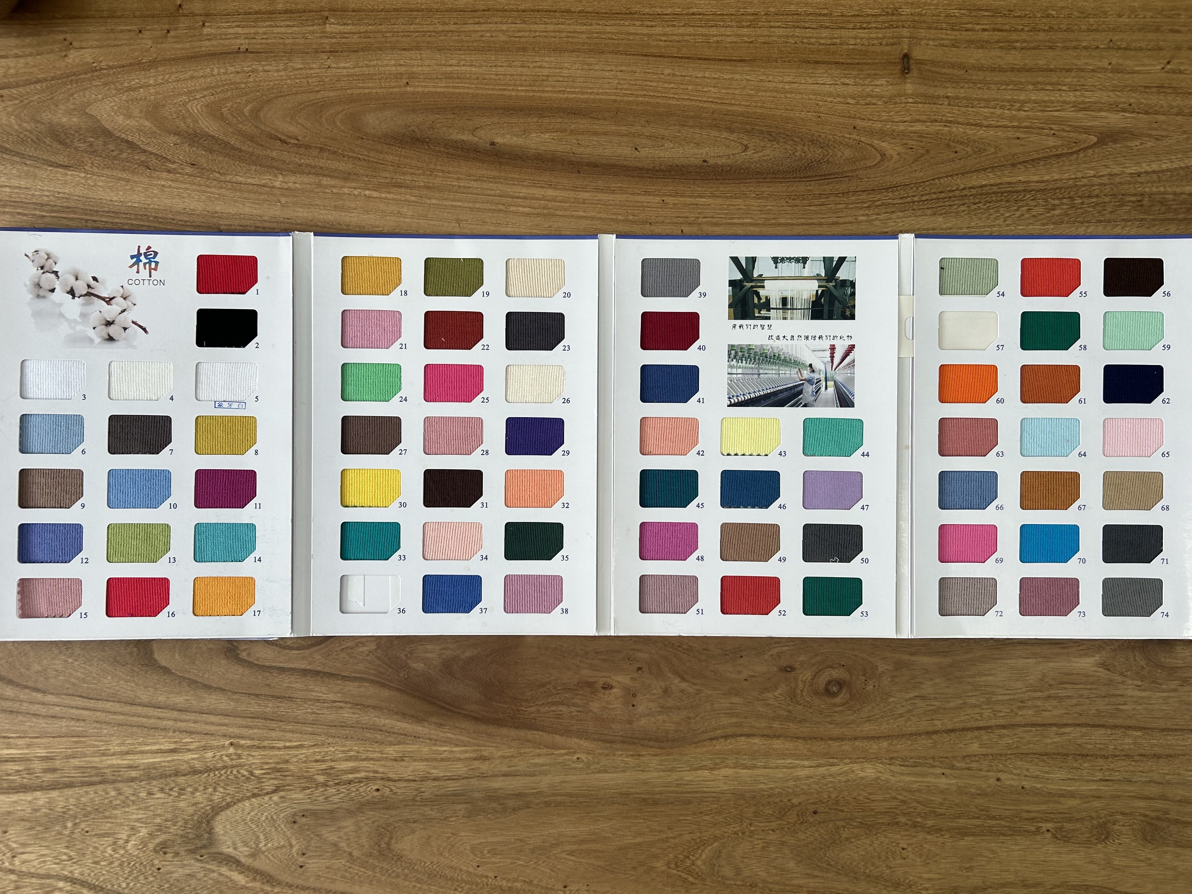tarjeta de color