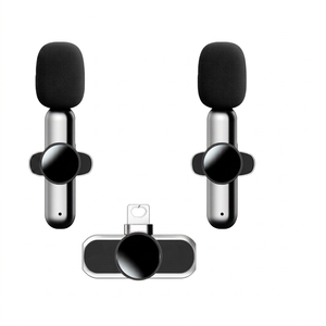 Microphone cravate sans fil transfrontalier haute performance, un émetteur pour deux micros, pour diffusion en direct et enregistrement extérieur haute définition - Product Image 1
