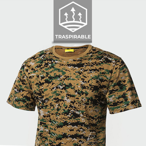 Camiseta Táctica de Camuflaje para Hombre, Cuello Redondo, Secado Rápido, Poliéster, Manga Corta, Estilo Militar, para Actividades al Aire Libre - Product Image 3