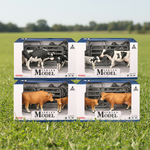 鮮やかな家畜セットおもちゃプラモデル牛 - Product Image 3