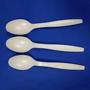 Custom Biodegradable Ice Cream Soup Spoon Cutlery Serving Use