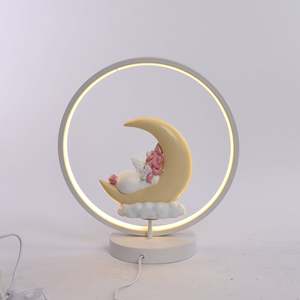 Mignon <span class=keywords><strong>Licorne</strong></span> Résine Animal Résine Statue Veilleuse USB Alimenté Lampe De Table <span class=keywords><strong>Chambre</strong></span> Décor Cadeau pour Enfant - Product Image 6