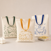 Sacs en coton de haute qualité BSBH avec poignées colorées, sacs fourre-tout en toile pour femmes, pour le shopping, le travail, les voyages et l'emballage de cadeaux