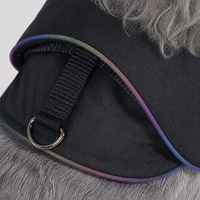 Ensemble Harnais Sac à Dos Chapeau Bob pour Chien en Lin Lavable Confortable Chapeau de Soleil pour Animaux Sac à Dos pour Chien Été Bordure Réfléchissante Équipement d'Extérieur S M