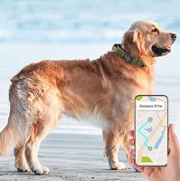 Collier GPS 4G pour chien avec support de tracker, housse en plastique réglable, anti-perte pour Airtag, tactique, étanche IP67
