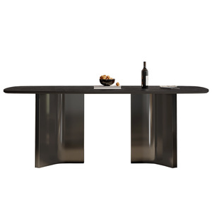 Liquidation Spéciale : Table à Manger Moderne en Pierre Frittée de Foshan, Style Minimaliste Italien, pour Restaurant et Mobilier de Maison, Idéale pour Petits Appartements - Product Image 5