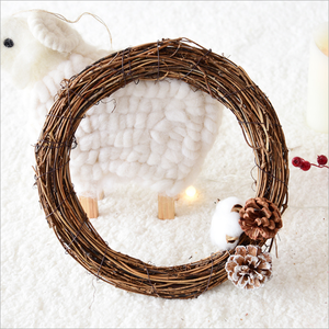 Wholesale Floral Hanging Large Small Rattan Lantern <strong>Wire</strong> Christmas <strong>Wreath</strong> Dried Grape Vine <strong>Wreath</strong> for Indoor Home Wall Decor - Product Image 2