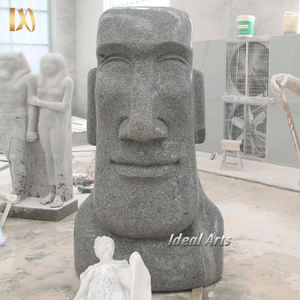<span class=keywords><strong>Escultura</strong></span> de Moái de Granito y Mármol Tallada a Mano de la Isla de Pascua, Ideal para la Venta - Product Image 3
