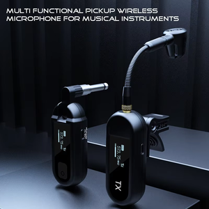 Micrófono Inalámbrico UHF Portátil <span class=keywords><strong>para</strong></span> Saxofón, Micrófono Profesional con Clip <span class=keywords><strong>para</strong></span> Instrumentos como Guitarra, Saxofón y Trompeta - Product Image 4