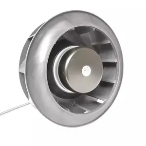 Plastic Backward Centrifugal Motorized Impeller 220mm 0-10v/pwm Control 100w DC 24v Centrifugal Fan