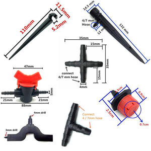 Ottimo Irrigatore <span class=keywords><strong>a</strong></span> <span class=keywords><strong>Goccia</strong></span> Regolabile 0-70L/H in PC per Piante in Vaso e Orti (Nero/Rosso) - Product Image 4