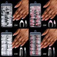 Nouvelle mi-longueur 120 pièces/boîtes combinaison de couleurs de remorquage Ballet pointu armure pré-faite presse française sur les pointes des ongles