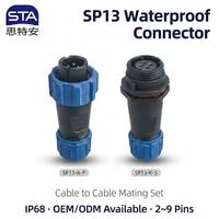 Cable de Alimentación SP1310 SP1311 SP1312 SP1315, Conector Macho/Hembra, Adaptador de 2, 3, 4, 5, 6, 7, 9 Pines, Conector Impermeable IP68