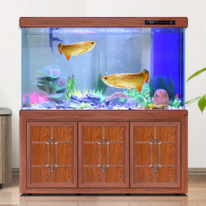 바닥 물통 필터 및 알루미늄 합금 스탠드 캐비닛이있는 도매 낮은 철 울트라 클리어 유리 수족관 탱크 - Product Image 4