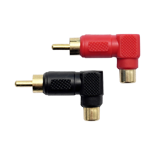 RCA Male To Female Right Angle 90 Degree L-Shaped Audio Video Adapter Connector