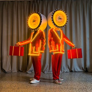 Traje de Lujo con Luces LED Future Sense para Baile de Salón, Ropa de Baile Gogo Unisex de Poliéster/Rayón para Clubes Nocturnos, Bailarines, Cantantes y Escenarios - Product Image 3