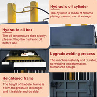 Presse à balles hydraulique pour le recyclage des déchets de papier, des vêtements, des mini-métaux de rebut, presse verticale pour cartons, boîtes en plastique, canettes