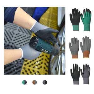 رائج البيع وصول جديد مكافحة تأثير التآكل الصناعة الميكانيكية اللاتكس معطف رملي قفازات العمل المصنع - Product Image 1