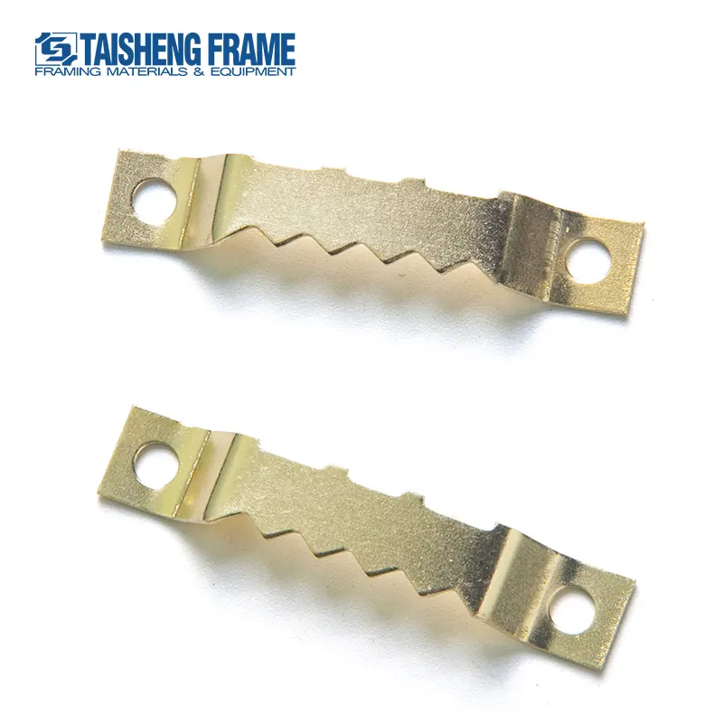 Colgadores de fotos de diente de sierra TS-K074, gancho colgante con tornillo, 2 agujeros, 1000 Uds.