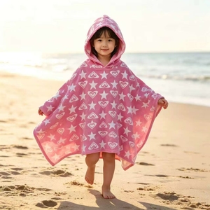 Serviettes <span class=keywords><strong>Poncho</strong></span> pour Enfants en Coton Premium 100% Personnalisables, Douces, Très Absorbantes, Coupe-Vent et Chaudes - Product Image 5