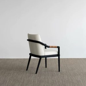 Chaise de salle à manger moderne en <span class=keywords><strong>bois</strong></span> avec assise et dossier rembourrés, design pour restaurant, meubles durables, stables et écologiques - Product Image 3