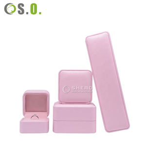 real <b>leather</b> ring boxes ring packaging box gift portable earring <b>jewelry</b> ring packaging boxes - Product Image 5