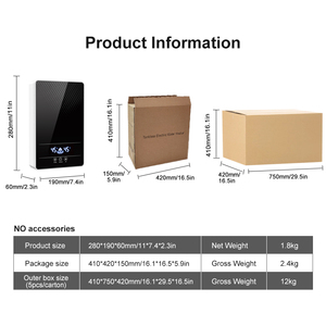 <span class=keywords><strong>Chauffe</strong></span>-<span class=keywords><strong>Eau</strong></span> Électrique Portable Instantané à Chauffage Rapide avec Thermostat et LED pour Maison, Garage, Voiture, et Douche en Plastique - Product Image 3
