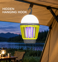 Lampe anti-moustiques électrique rechargeable, lampe de camping à lumière UV à intensité variable, LED anti-insectes, lanterne portable pour tente, jardin, patio