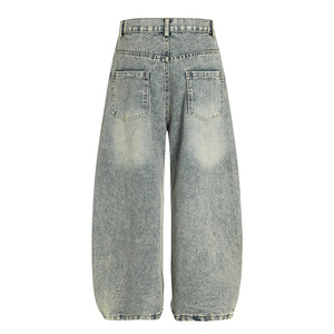 Jeans de Mezclilla Vintage Personalizados para Hombre, Corte Ancho Informal, 100% Algodón, Jeans de Mezclilla con Tres Rayas, Corte Recto para Hombre - Product Image 5