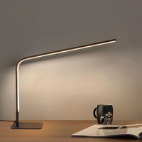 Lámpara de Mesa LED de Plástico Estilo Europeo, Flexible, Simple, Moderna, con Protección Ocular, Alto CRI 95, Lámpara de Estudio Eléctrica Nórdica para Oficinas