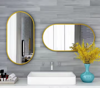 Accueil Hôtel utilisation miroir mural Art Style cadre en métal salle de bain chambre miroir