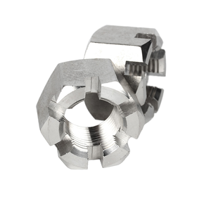 316 스테인리스 스틸 DIN 935-1 캐슬 드라이브 샤프트 너트 육각 슬롯 너트 캐슬 너트 - Product Image 1