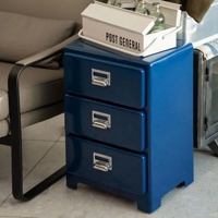 Commode en acier à 3 tiroirs, buffet de rangement, meuble gain de place pour la maison, l'hôtel, le salon, la chambre, le placard