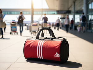 Bolsa Deportiva de Viaje Redonda, Mediana, Resistente, de Poliéster a Rayas, Unisex, Informal, con Cierre de Cremallera - Product Image 2